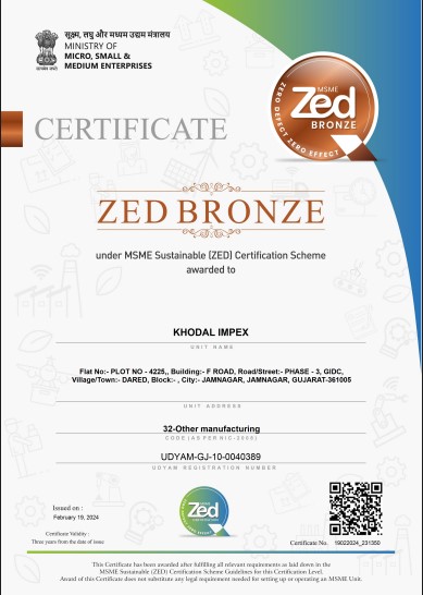 ZED Bronze Certification - Khodal Impex