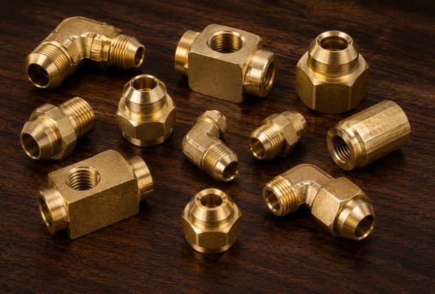 Brass Flare Fittings - Precision Brass Components - Khodal Impex